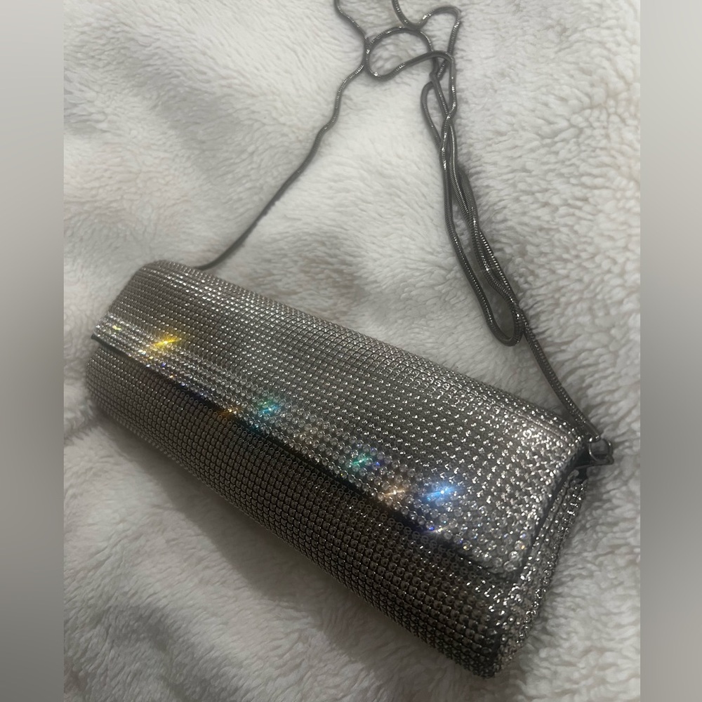 WHITING & DAVIS silver clutch